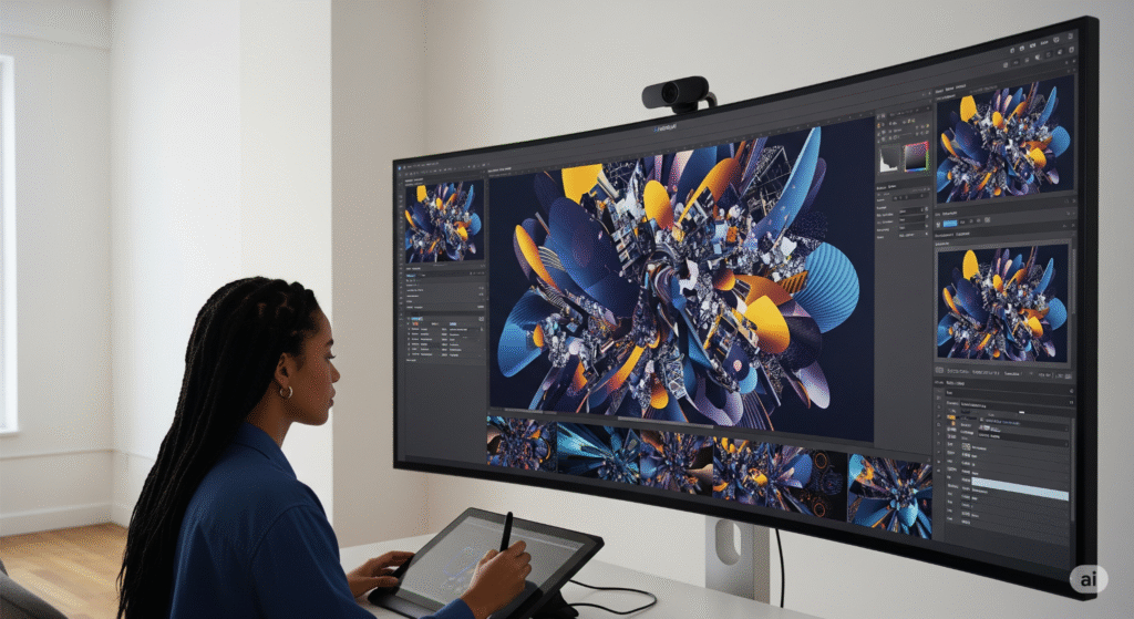 artistly.ai for professionals a woman using a graphic tablet